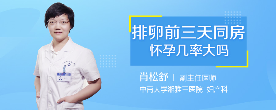 排卵前三天同房怀孕几率大吗