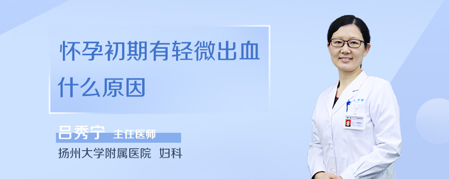 怀孕初期有轻微出血什么原因