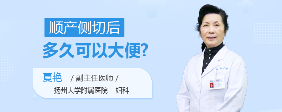 顺产侧切后多久可以大便