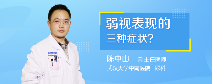 弱视表现的三种症状