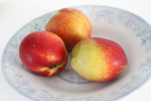 桃子属于性温的水果，并且桃子中含有的水分比较多