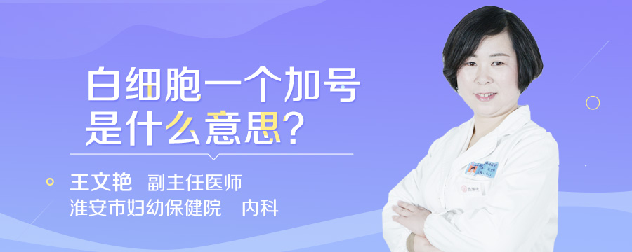 白细胞一个加号是什么意思