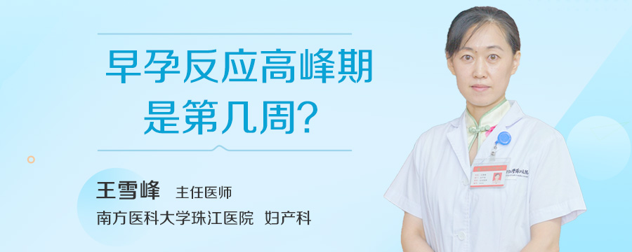 早孕反应高峰期是第几周