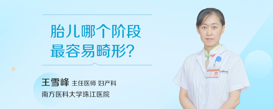 胎儿哪个阶段最容易畸形