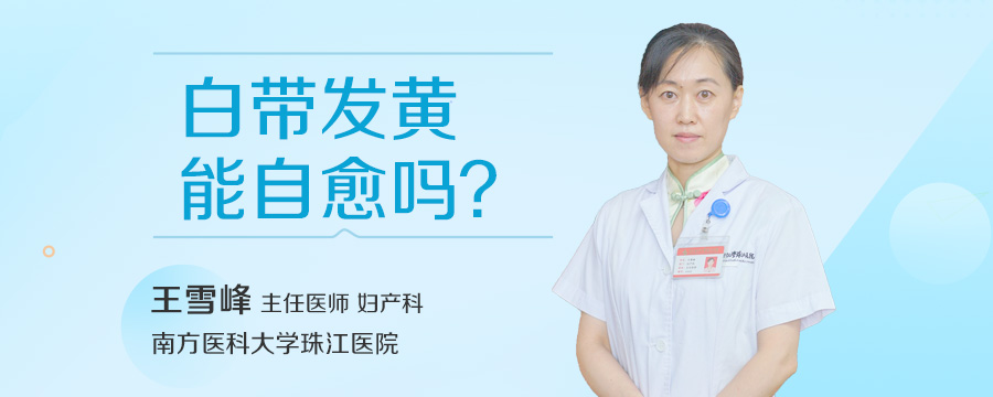 白带发黄能自愈吗
