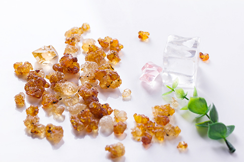 桃胶是蔷薇科植物桃树的树皮中分泌出来的树脂经过干燥而成的物质