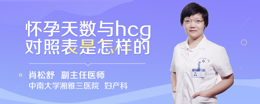 怀孕天数与hcg对照表是怎样的