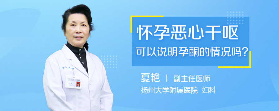 怀孕恶心干呕可以说明孕酮的情况吗