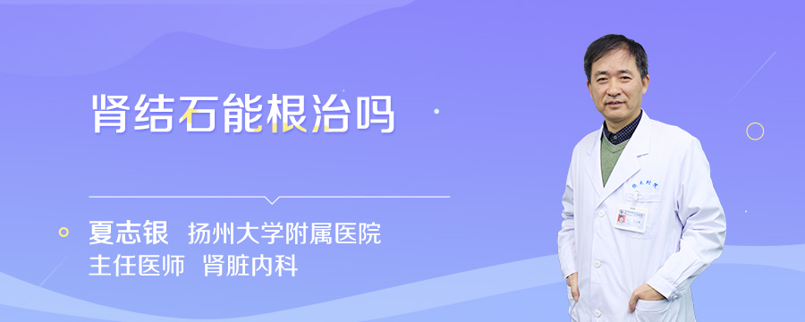 肾结石能根治吗