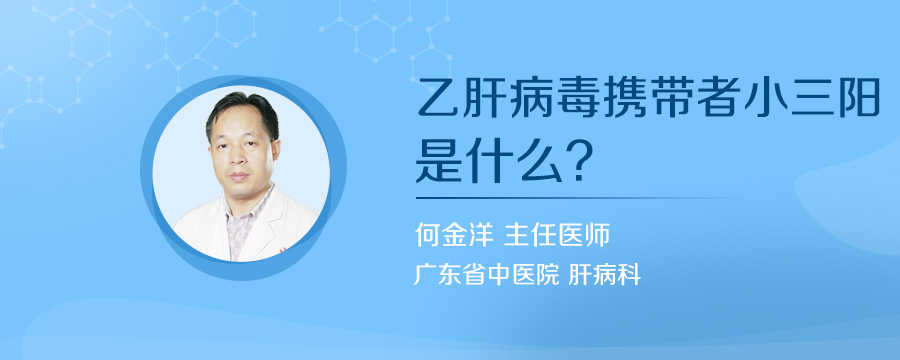 乙肝病毒携带者小三阳是什么