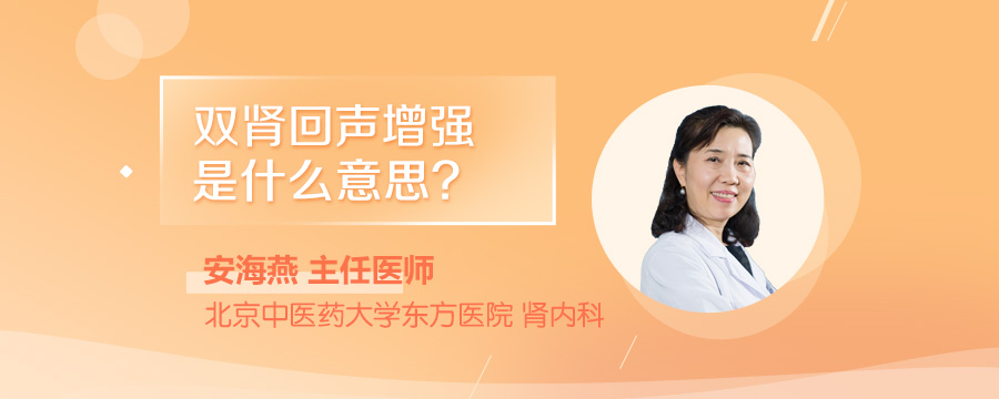 双肾回声增强是什么意思