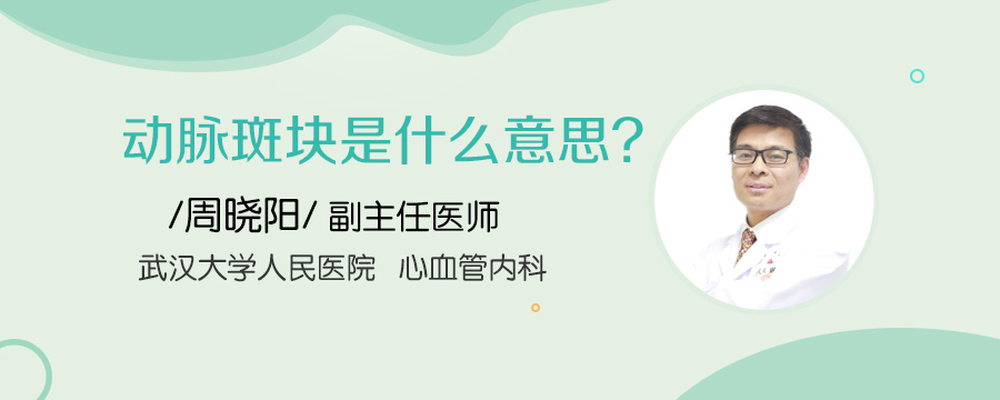 动脉斑块是什么意思